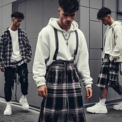 Tela de cuadros escoceses para outfit urbano tartan