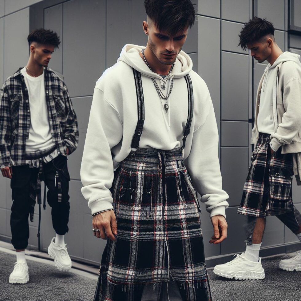 Tela de cuadros escoceses para outfit urbano tartan