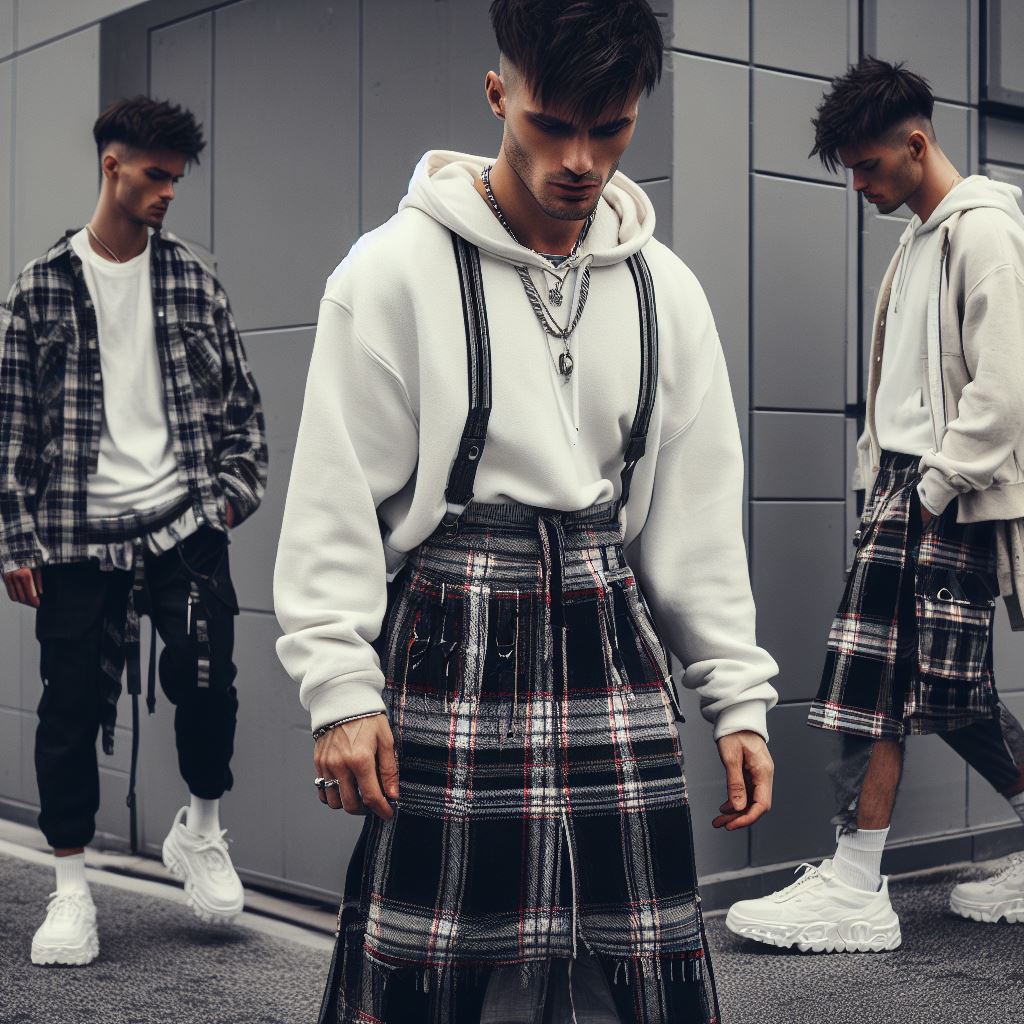 Tela de cuadros escoceses para outfit urbano tartan