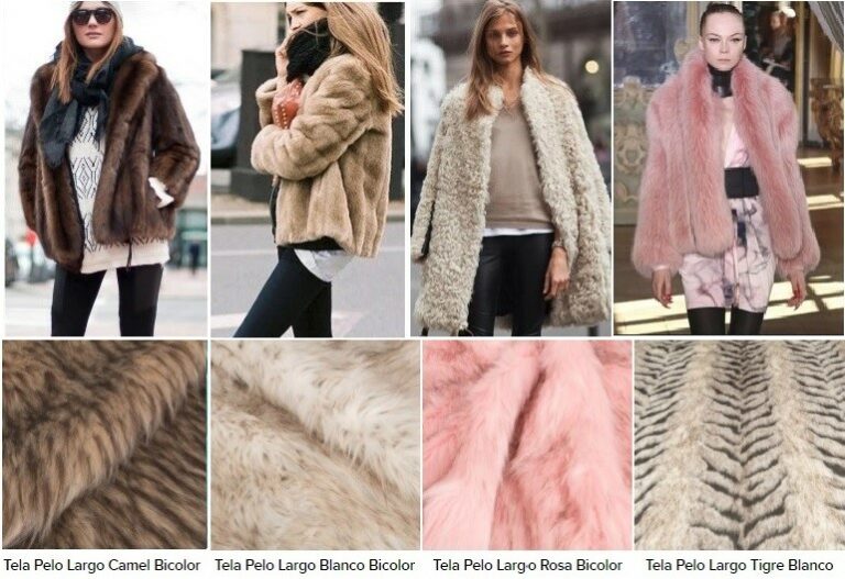 Abrigos y chaquetas con telas de pelo sintético