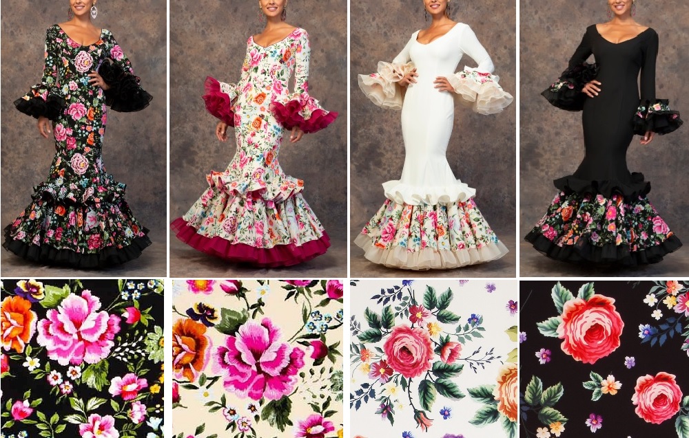 Motivos florales en la moda Flamenca