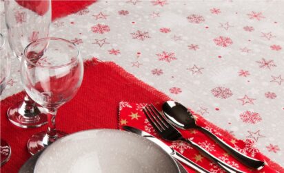 Telas para manteles de navidad - Centro de mesa navideño