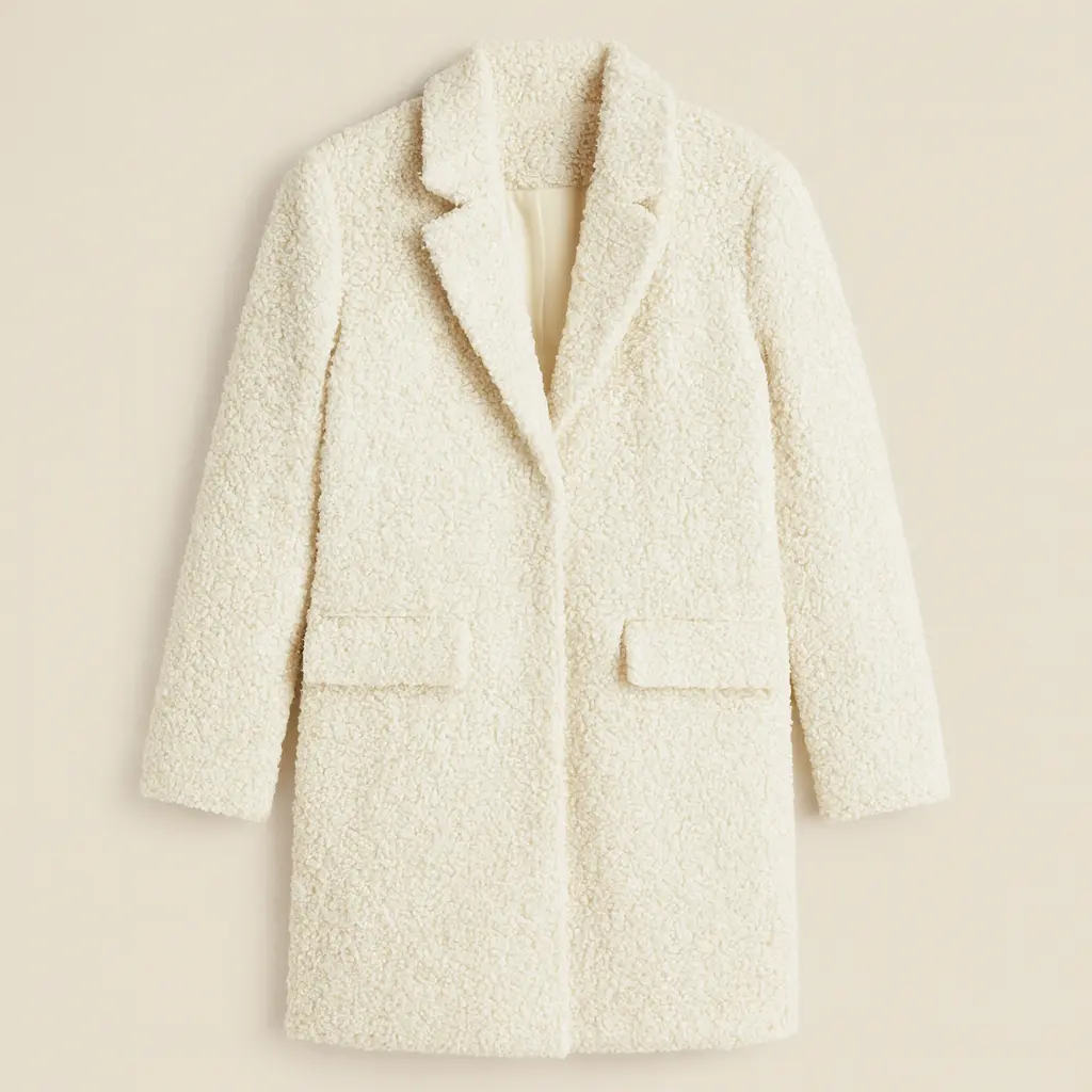 abrigo buclé beige