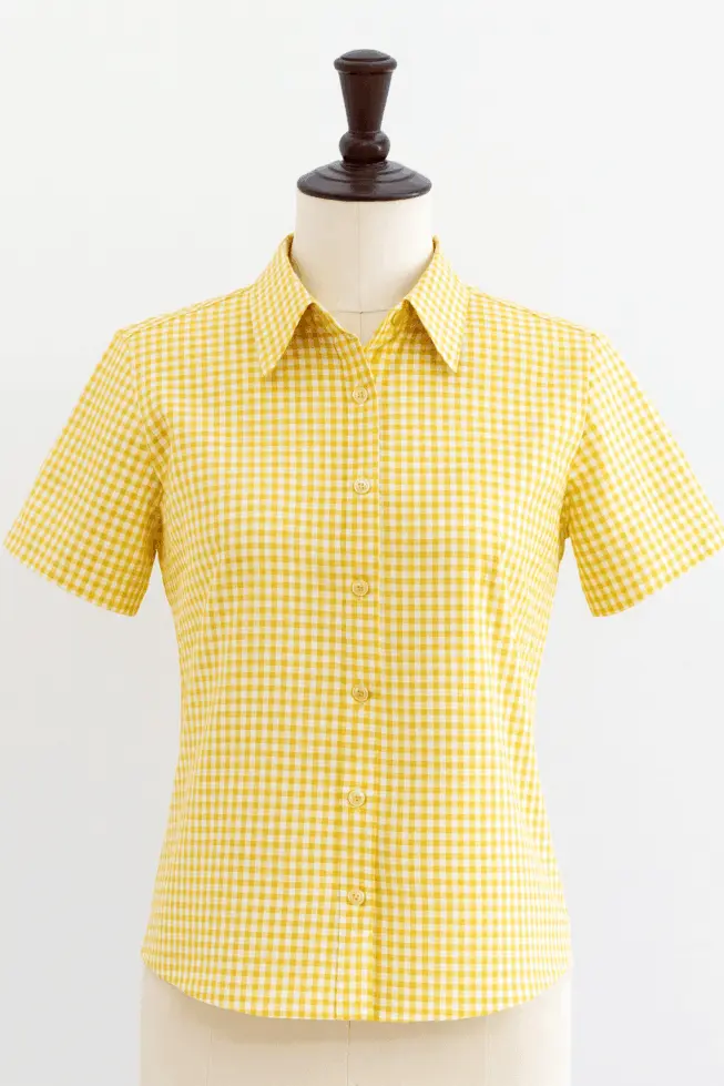 camisa amarillo vichy