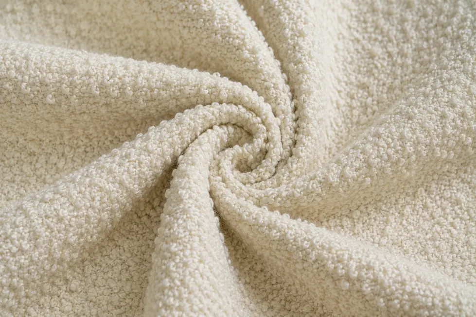 boucl&eacute; imagen blanco