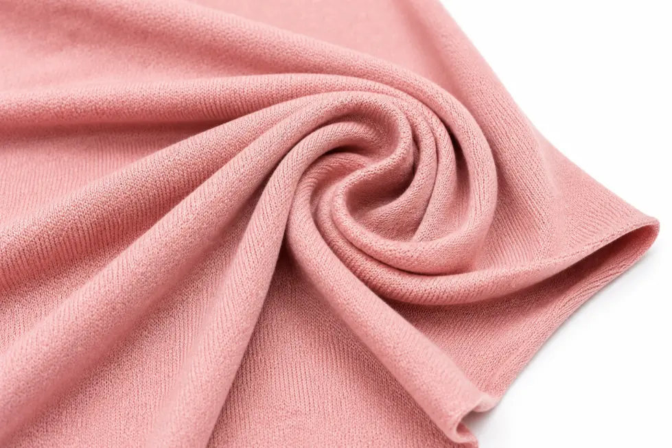 tejido de punto rosa