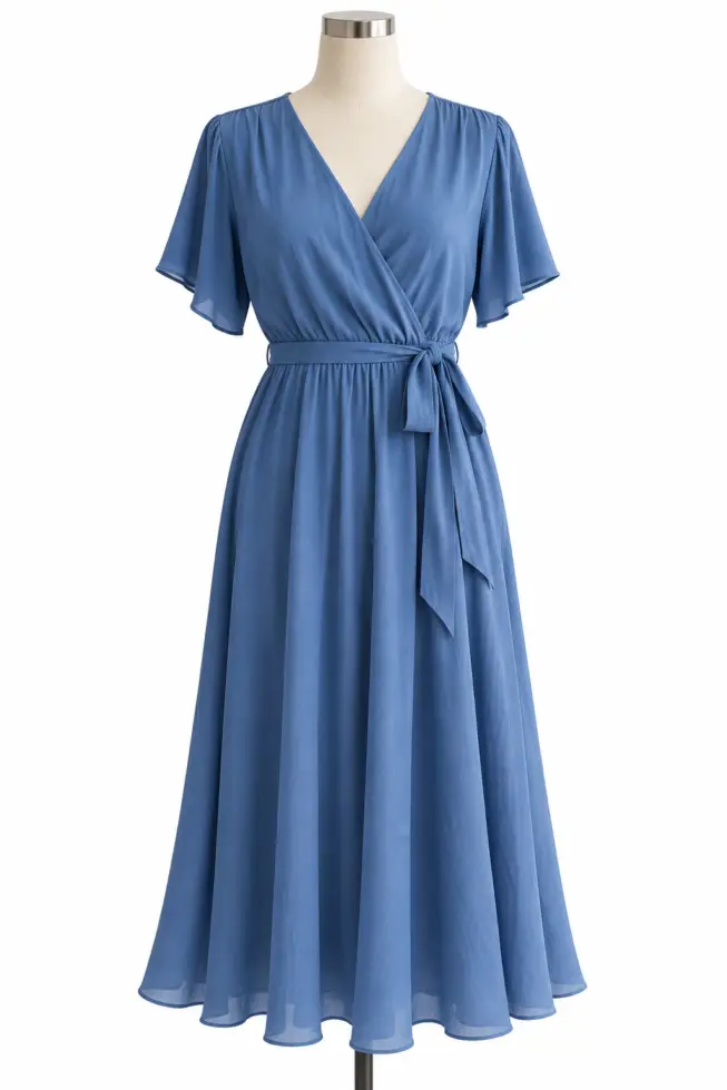 viscosa vestido azul